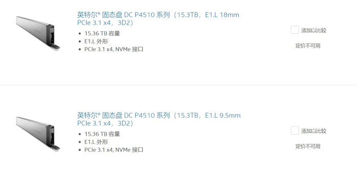 英特尔为DC P4510固态硬盘系列新添一款容量为 15.3TB 的版本