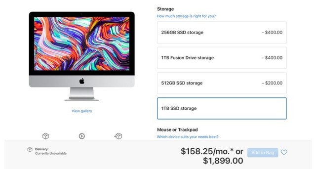 消息人士称苹果已经停止生产512GB、1TB SSD的iMac 4K机型