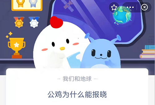 公鸡为什么能报晓蚂蚁庄园