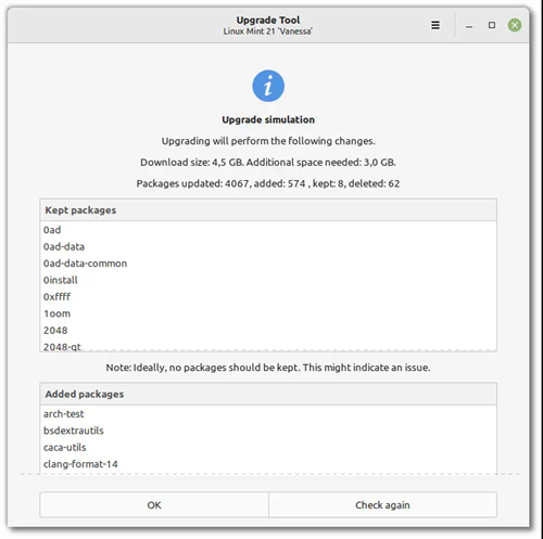 LinuxMint新升级工具：允许LMDE4的用户升级到LMDE5