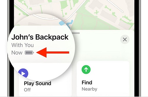 苹果在“查找”App中移除了AirTag电池电量显示