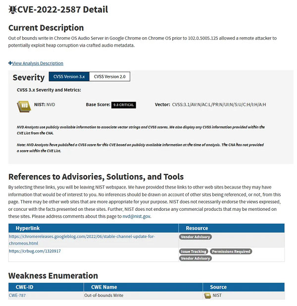 微软公开披露关键 ChromeOS 漏洞的细节