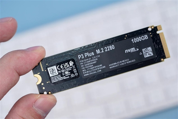 速度达5000MB/s！英睿达P3 Plus 1TB SSD图片来了！鉴赏一下