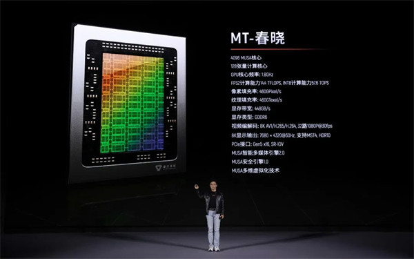 摩尔线程多发布 GPU 芯片“春晓” 220 亿个晶体管 支持 GDDR6 显存 4096 MUSA 核心