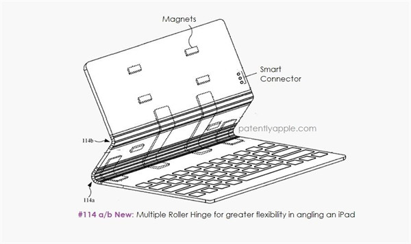 苹果获得新的技术专利，扩展现有适用于 iPad Pro 的妙控键盘