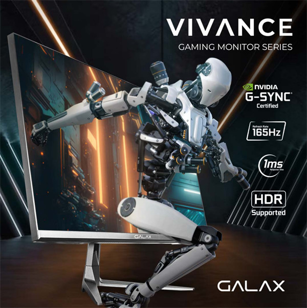 影驰宣布进军游戏显示器市场，推出全新 27 英寸游戏显示器 Vivance-01