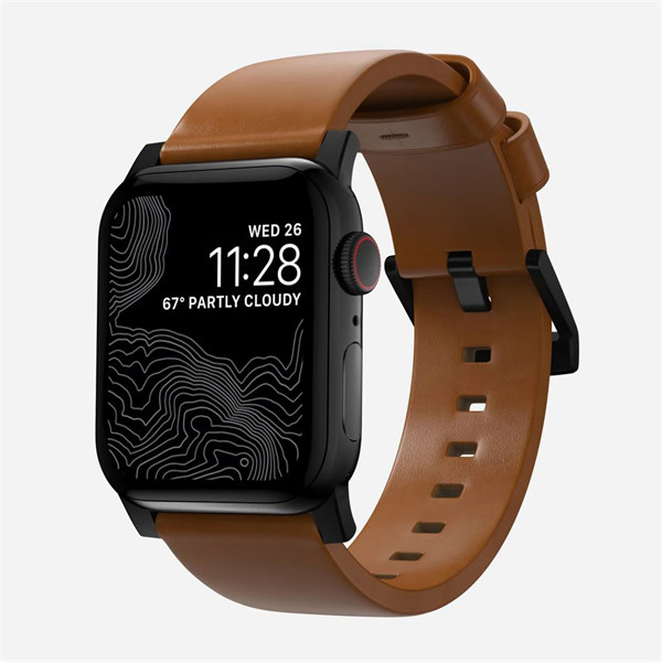 Nomad 为 Apple Watch 推出 Modern Band 皮革表带，采用 English Tan 棕褐色设计