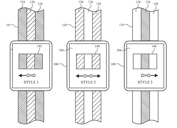 苹果新技术专利：正为 Apple Watch 设计可变色的表带，可根据佩戴者着装变幻颜