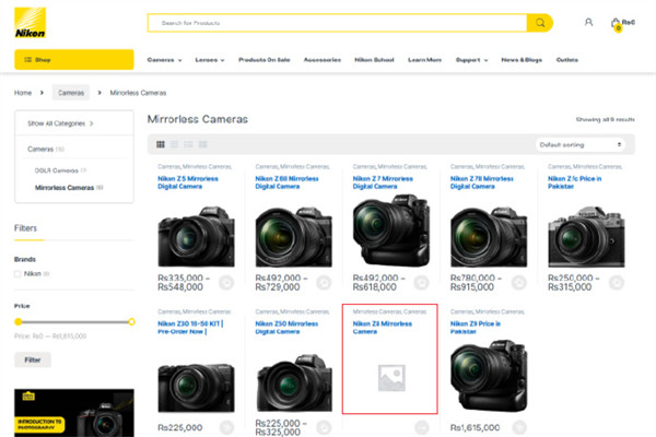尼康 Z 8 相机上线官网巴基斯坦