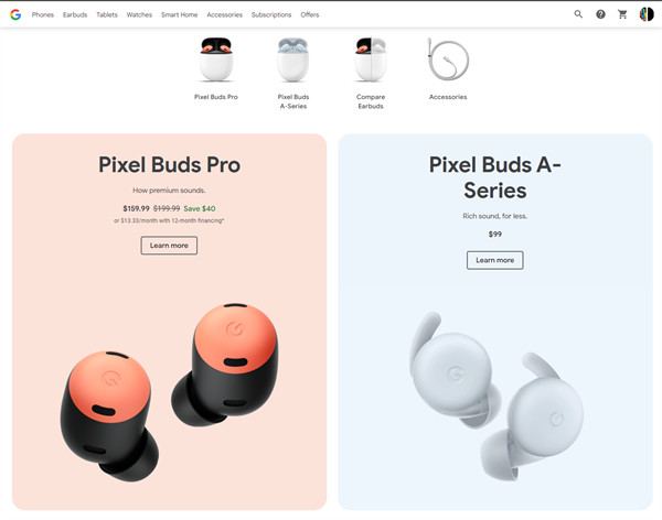 谷歌 Pixel Buds A 系列无线耳机增加新“Sea”配色