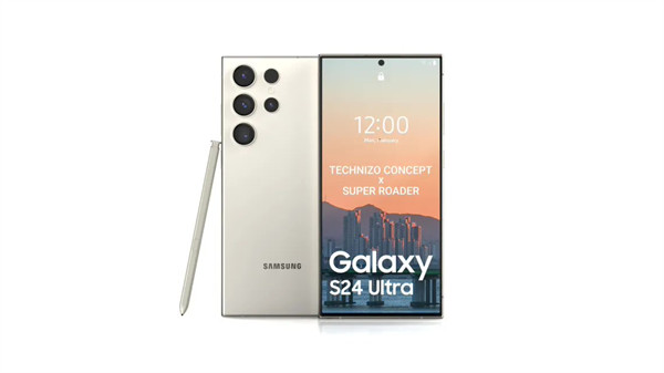 三星 Galaxy S24 Ultra 渲染图曝光，采用钛金属材质