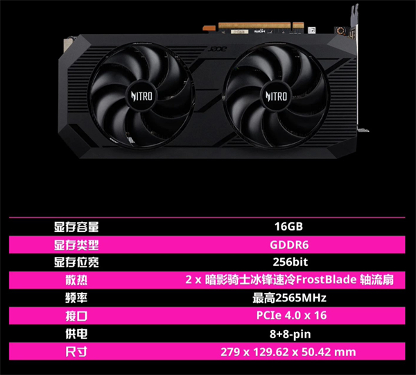 宏碁暗影骑士 RX7800 XT OC 显卡开售