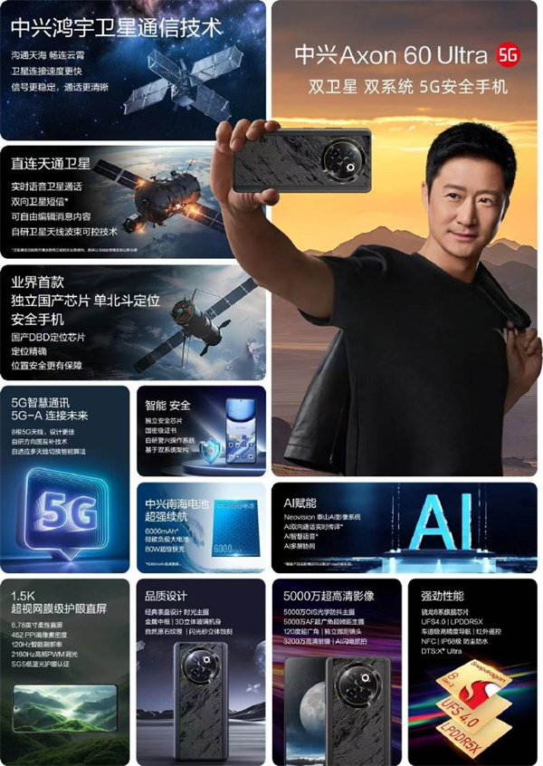 中兴  Axon 60 Ultra 手机发布