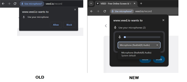 Chrome 123 浏览器新增摄像头和麦克风预览功能