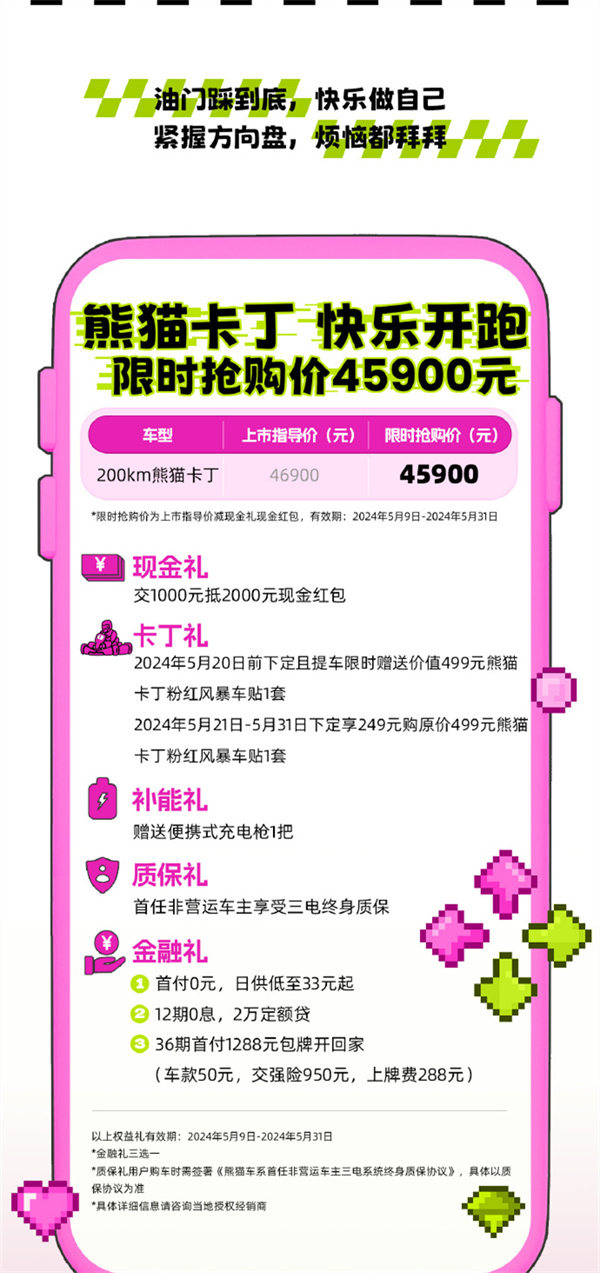 吉利熊猫卡丁 200km 车型上市