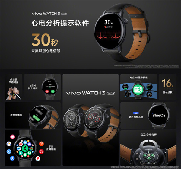 vivo WATCH 3 ECG 版本全新发布