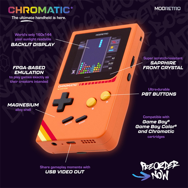 ModRetro 推出 Chromatic FPGA 复古掌机