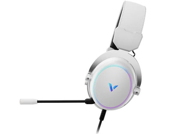 雷柏 VH300S 有线耳机白色版本，售价 89 元