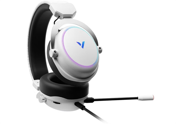 雷柏 VH300S 有线耳机白色版本，售价 89 元