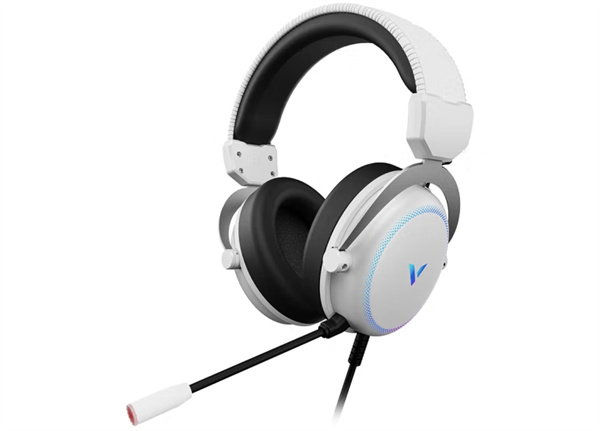 雷柏 VH300S 有线耳机白色版本，售价 89 元