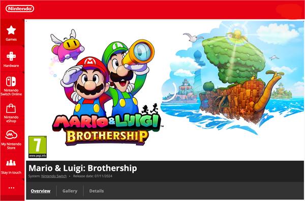 任天堂《马力欧与路易吉 Brothership》上架 Switch
