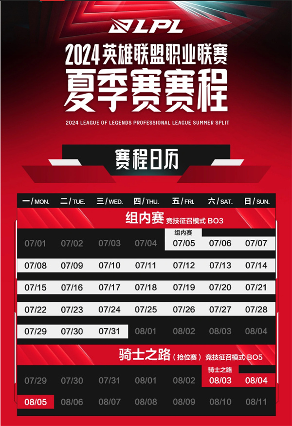 2024《英雄联盟》LPL 夏季组内赛 7 月 5 日开启