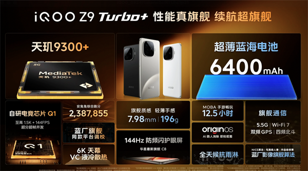 iQOO Z9 Turbo+ 手机正式发售