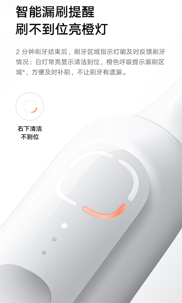 小米米家声波电动牙刷预售开启：四分区灯环，漏刷即提醒，售价 129 元起