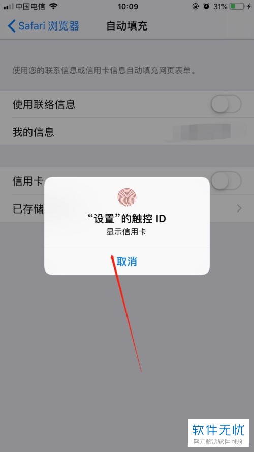 iPhone苹果手机Safari游览器软件中的银行卡怎么添加